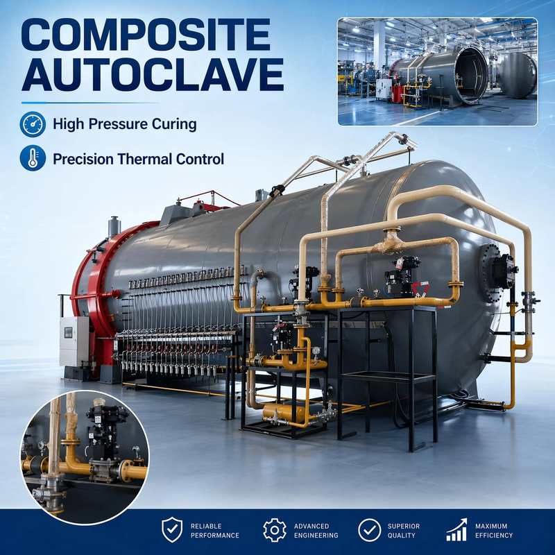 ISO CE 인증 수평 오토클라브 엔진 10Kw-700Kw 건설 단열 재료 고밀폐열